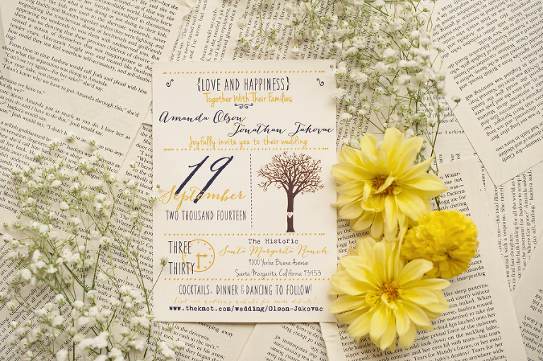 santa margarita ranch wedding invitation